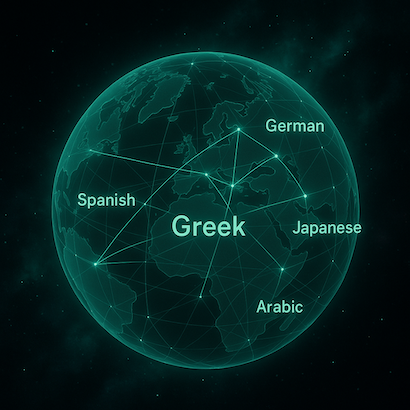 Language selection globe